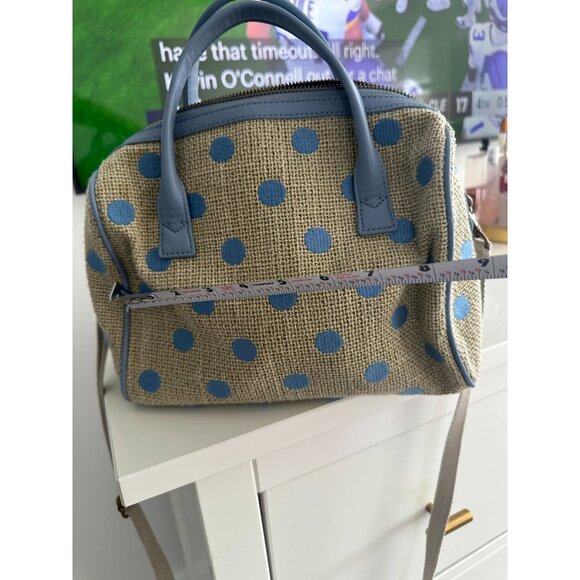 CATH KIDSTON Blue Polka Dot Crossbody Satchel Bag - Picture 4 of 9